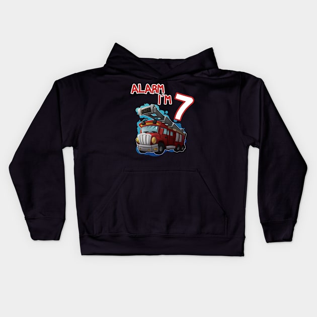 Alarm I´m 7 design for boy or girl Kids Hoodie by Schimmi